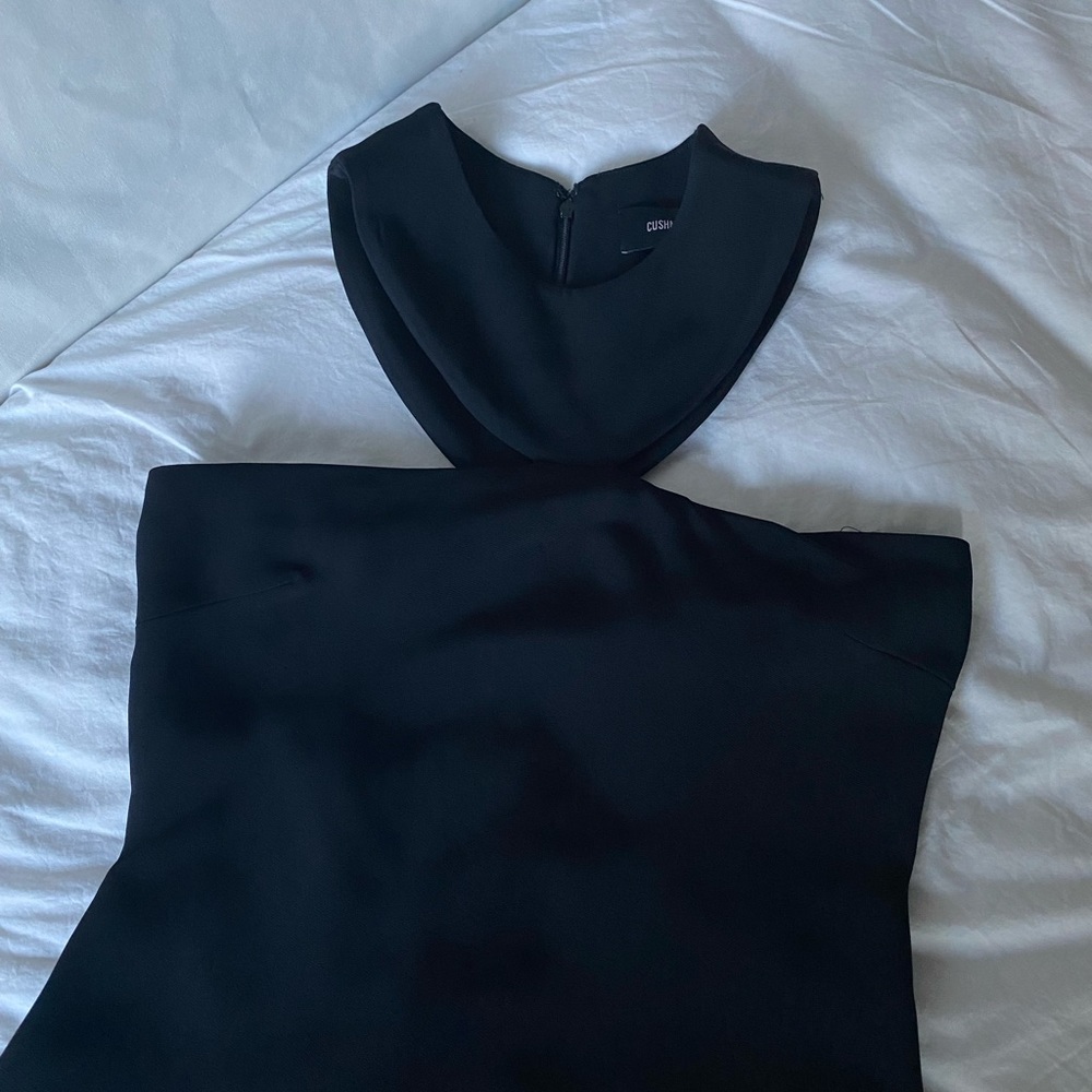 CUSHNIE ET OCHS Black Halter Midi Dress 6 - Picture 8 of 10